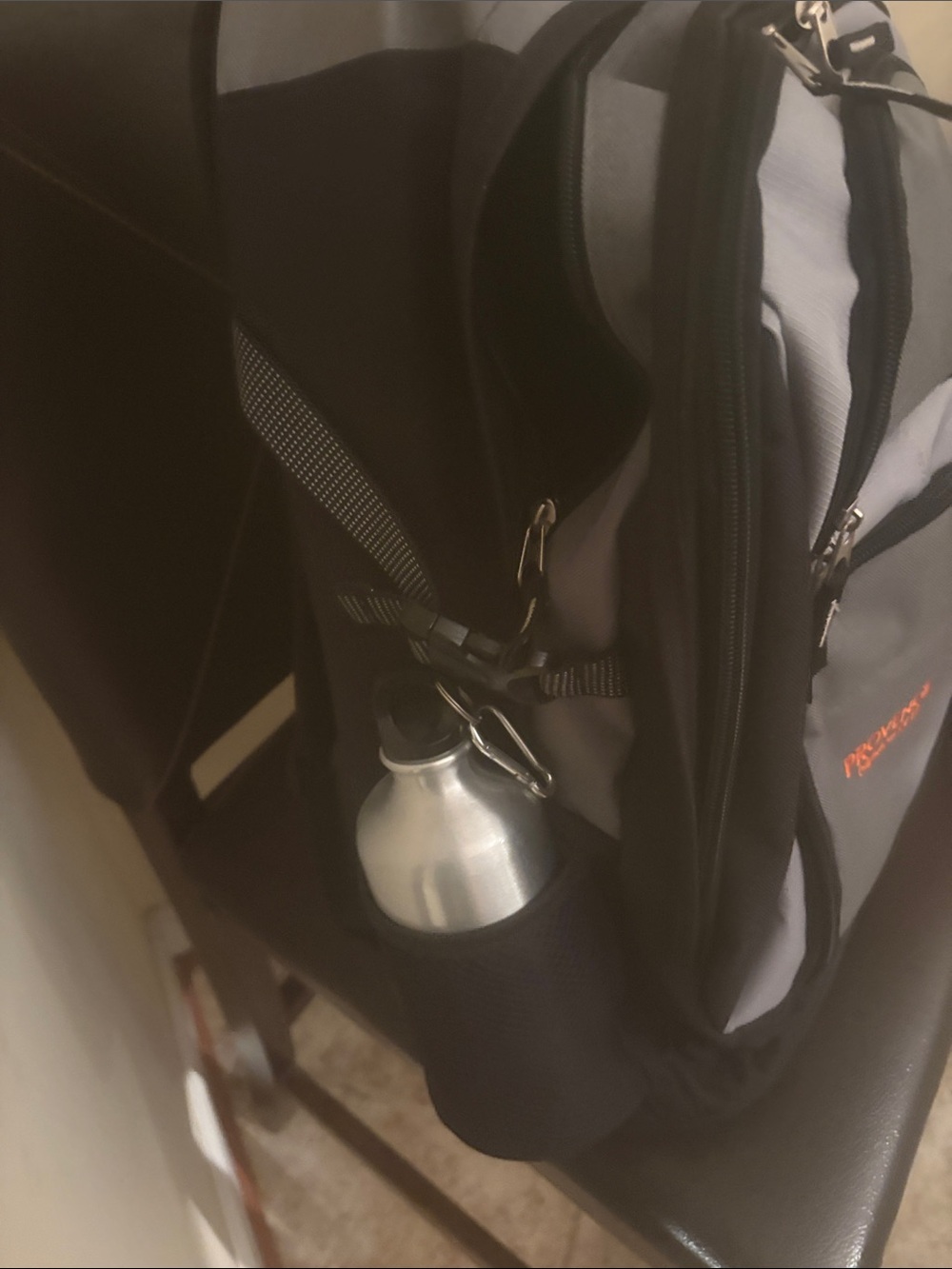 Gray and Black Rolling Backpack - Picture 2 of 12
